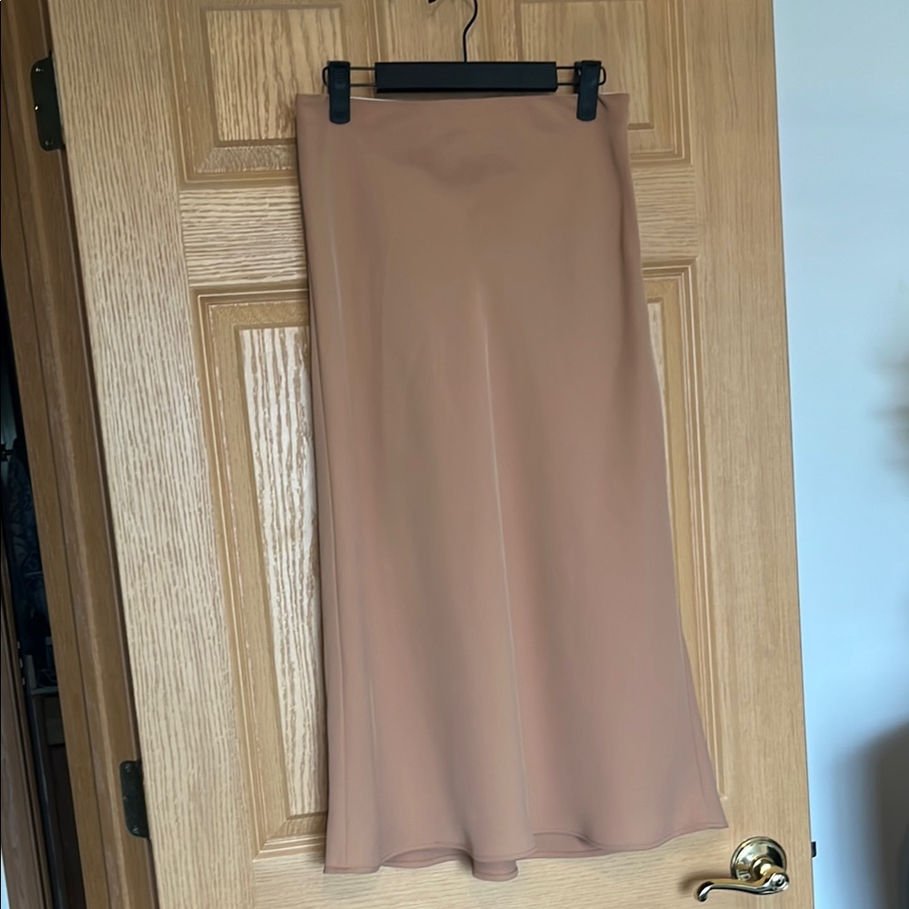 Express Tan Midi Skirt